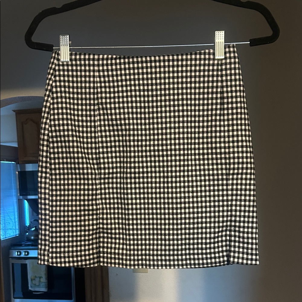 Eyeshadow Black White Checkered Skirt